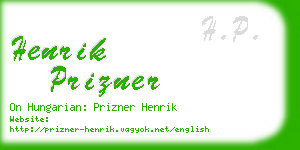 henrik prizner business card